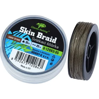 Svlékací šnůra Giants Fishing Carp Line Skin Braid Camo Brown 20m - 35 lb