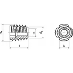 Matice závrtná bez límce M8 x 13 ZB / balení 300 ks