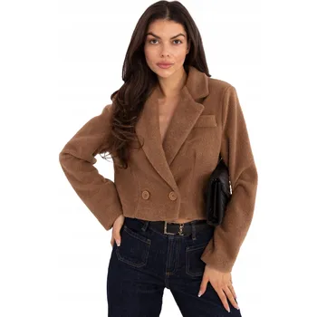 Rue Paris dámský béžový kabát bez kapuce IT-KR-FL9730.23 velikost S/M