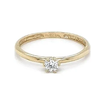 Prsten Zlatý Zásnubní Prsten se Zirkonem 7130698