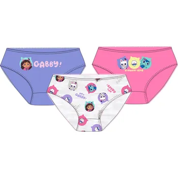 Dívčí spodní prádlo Dětské kalhotky, 3pack - fialová/růžová/šedá | Gábinin kouzelný domek Barva: Fialová/Růžová/Šedá, Velikost: 116/122