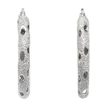 Náušnice Kruhové Náušnice z Bílého Zlata 7121722