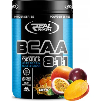 Aminokyselina BCAA prášek Real Pharm BCAA 8:1:1 Real Pharm 400 g mango