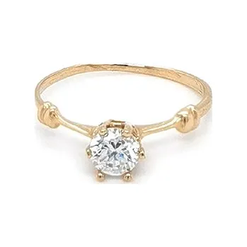 Prsten Zlatý Zásnubní Prsten se Zirkonem 7130112