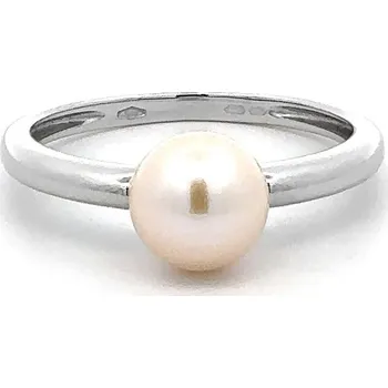 Prsten Prsten s Perlou z Bílého Zlata 7131891