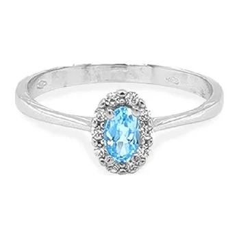 Prsten Zlatý Prsten s Modrým Zirkonem 7131456