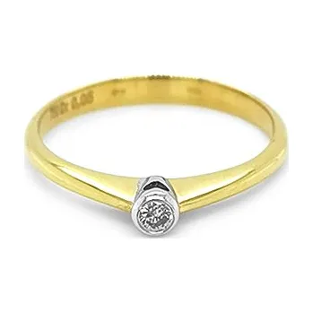 Prsten Zlatý Zásnubní Prsten s Diamantem 2011319