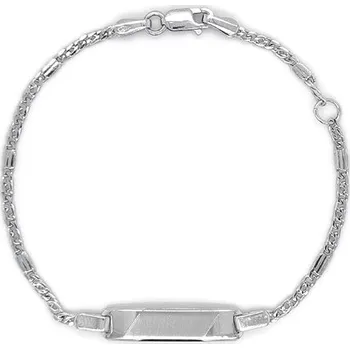 Náramek Dětský Náramek s Destičkou z Bílého Zlata 7070003