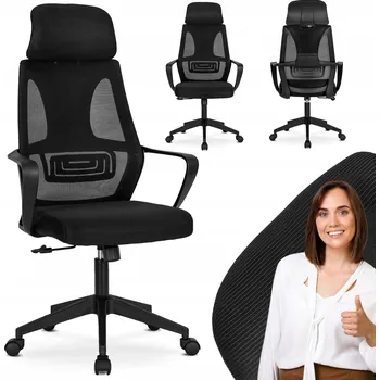 Kancelářská Otočná Židle Herní Ergonomická Židle Do Kanceláře Černá ROB