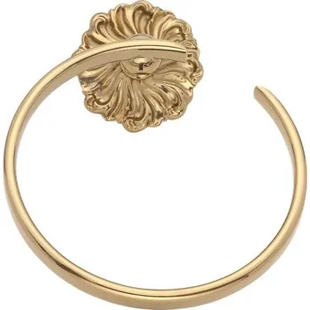 Držák na ručník Kruh na ručník Wave s potahem 24k zlata