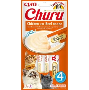 Churu Cat Chicken with Beef Recipe 12x4x14g - KARTON