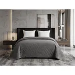 Sametový přehoz na postel ASTRALIA, šedý Rozměr: 200 x 220 cm