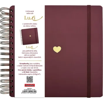 Fotoalbum Fotoalbum Luxi - 21 x 21 cm / bordó srdce
