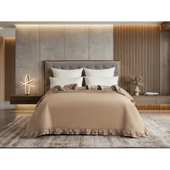 Přehoz na lůžko Přehoz na postel MONTEGO, tmavě béžový Rozměr: 170 x 210 cm