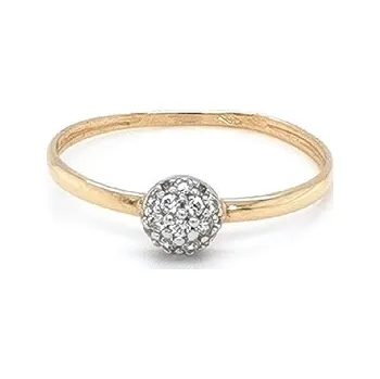 Prsten Zlatý Dámský Prsten se Zirkony 7130084