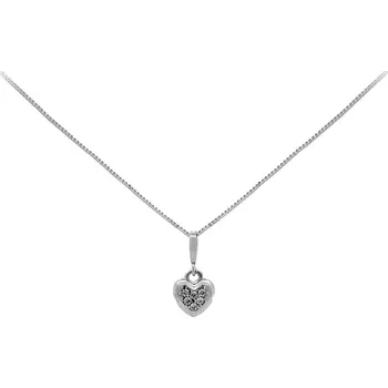 Přívěsek Přívěsek Srdce se Zirkony z Bílého Zlata 7151745