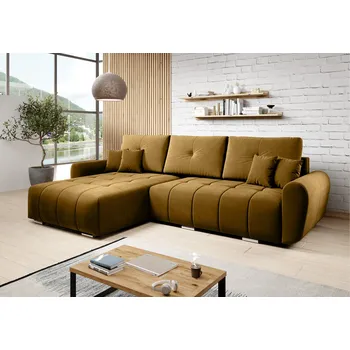 Sedací souprava Rozkládací rohová sedačka LORENTO 280x180 okrová