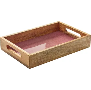 Zassenhaus MINERAL ROSE Servírovací podnos 30,5x20x5,5 cm mangové dřevo