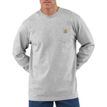 Tričko Carhartt Heavyweight Pocket L/S H.Grey
