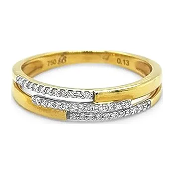 Prsten Zlatý Prsten s Diamanty 2011120