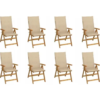 Zahradní židle VidaXL dřevěná béžová