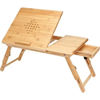 Nábytek Casaria Stolek na notebook do postele dřevěný skládací - KOSMETICKÁ VADA SL_106908