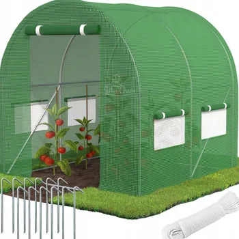 Skleník PEVNÝ ZAHRADNÍ FÓLIOVNÍK SKLENÍK 200x200 cm Skleník Premium Silný