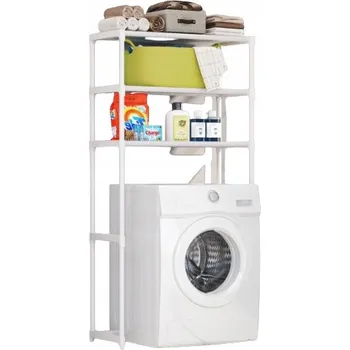 Koupelnový nábytek POLICE NAD PRAČKU STOJAN DO KOUPELNY PRÁDELNY BÍLÁ