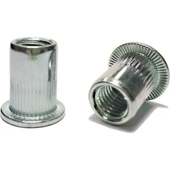 Matice St-PH-RYH-M8 3,0-6,0 fasty ocel nýtovací matice s plochou hlavou - otevřená rýhovaná