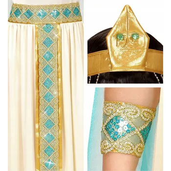 Karnevalový kostým KOSTÝM KLEOPATRA, KRÁLOVNA EGYPTA, VELIKOST 140