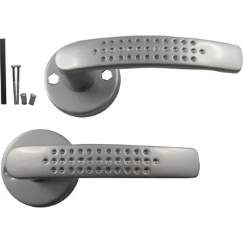 Dveřní kování KLIKA STŘÍBRNÁ SANDRA KULATÝ ROZETA