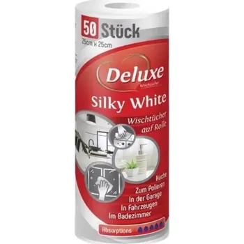 Utěrka Opakovaně použitelné utěrky Deluxe Silky White 25 x 25 cm červené 50 ks