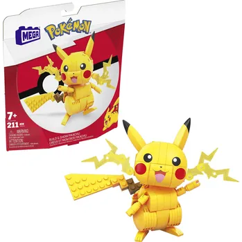 ostatní stavebnice Stavebnice kostky Mattel 211 dílků Pikachu