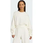 ADIDAS Mikina Adidas ve volném střihu 2XS BÍLÁ