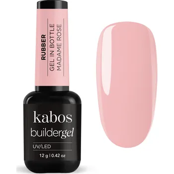 Lak na nehty Kabos Stavební gel kaučukový Rubber Gel v lahvičce UV/LED broskvový 12g