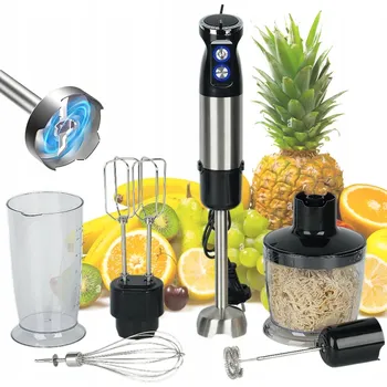 Tyčový mixér s titanovými čepelemi, multifunkční: MÍCHÁNÍ, DRCENÍ, ŠLEHÁNÍ