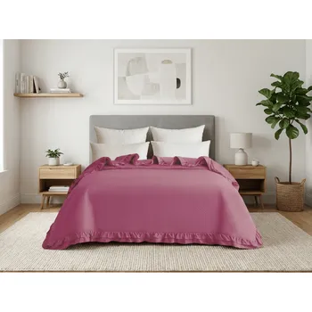 Přehoz na lůžko Přehoz na postel MONTEGO, tmavě růžový Rozměr: 200 x 220 cm