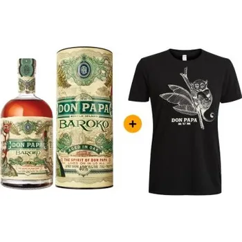 Rum Výhodný balíček Don Papa Baroko v tubě a tričko M