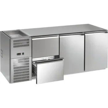 Chladící stůl barový REGS-322E s agregátem vlevo (2x dveře, 2x zásuvka / 2150 mm)