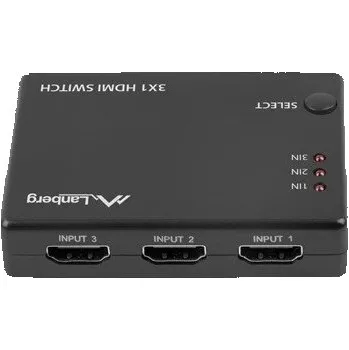 Video kabel Rozbočovač HDMI Lanberg SWV-HDMI-0003 černý