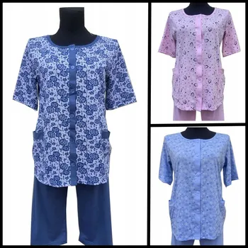 Dámské pyžamo DÁMSKÉ ROZEPÍNACÍ PYŽAMO BAVLNA KR. RUKÁV VEL. 44 SUTEX