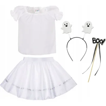 Karnevalový kostým KOSTÝM DUCH BOO BÍLÝ 98-110 4dílný