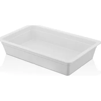 Dóza na potraviny MELAMINOVÁ GASTRONÁDOBA GN 1/1 53x32,5x4 CM BÍLÁ Z MELAMINU