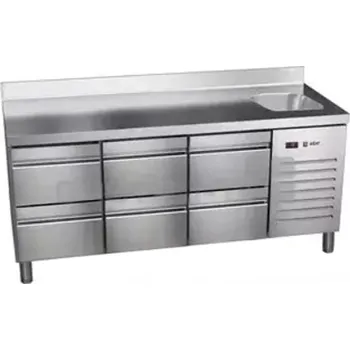 Chladící stůl ASBER ETP-7-180-06 HC S agregát vpravo s dřezem