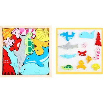 Puzzle Dřevěné puzzle – mořská zvířata
