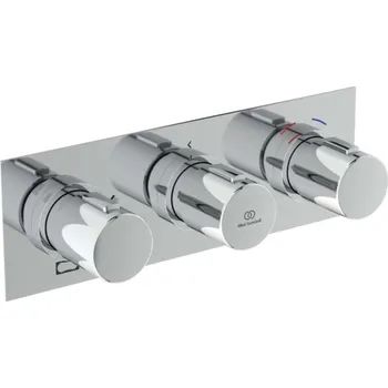 Ideal Standard Ceratherm C100 - Termostatická sprchová baterie pod omítku, pro 3 spotřebiče, s tělesem, chrom A7664AA