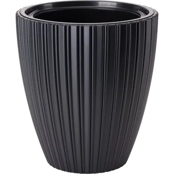 Obal na květináč Obal na květináč MIKA plastový d40x42cm, černý