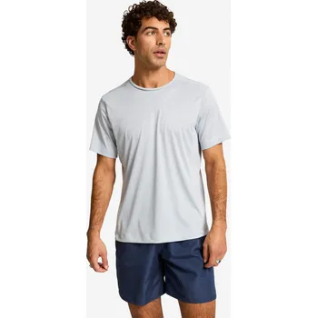 Pánská móda DOMYOS Pánské fitness tričko s krátkým rukávem L ŠEDÁ