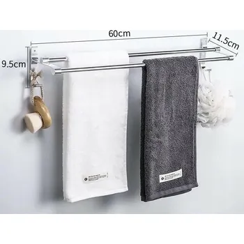 Věšák Tyč s háčky na kolíčky Aptel šedá