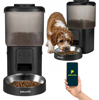 Miska pro psa Automatický podavač dávkovač krmiva pro psy 4,5L WI-FI Peluvio Crispy